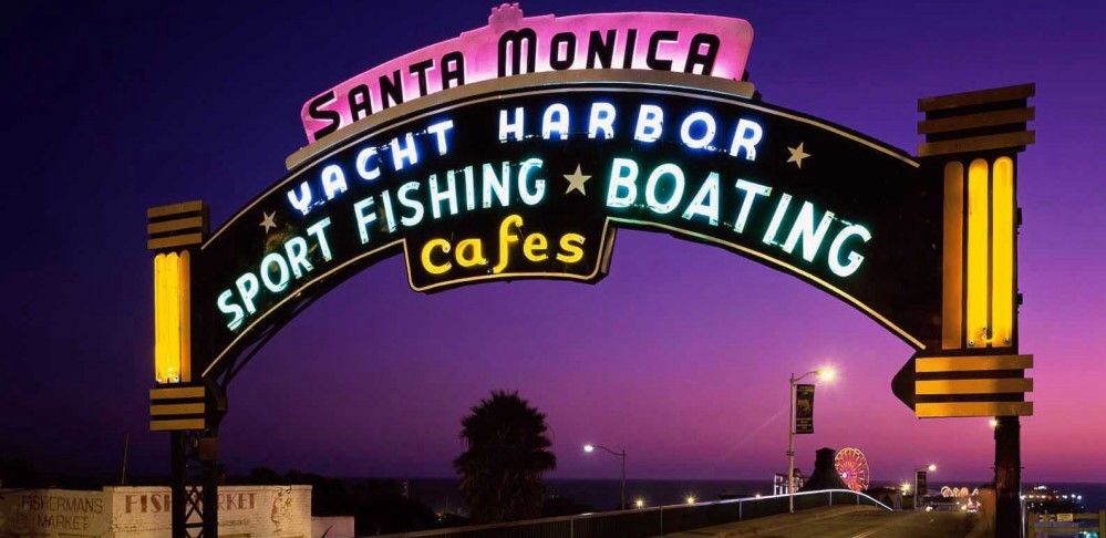 Santa Monica Pier sign
